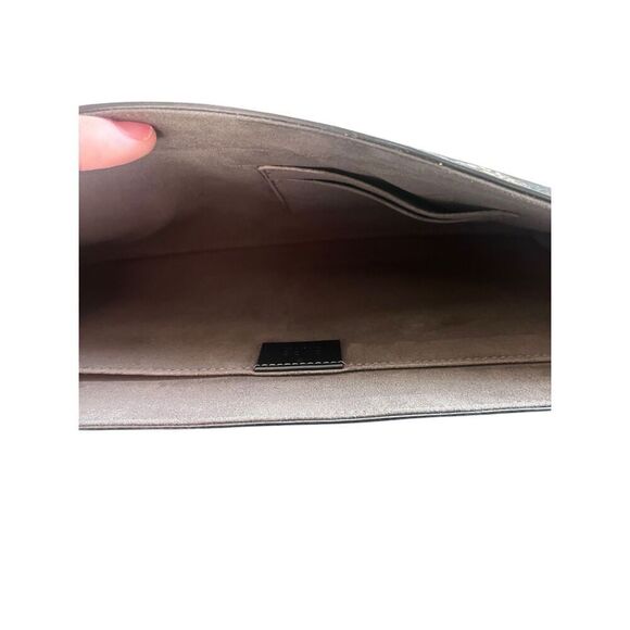 Gucci GG Supreme Monogram Canvas Leather Caleido Print Envelope Clutch Black - Picture 4 of 4